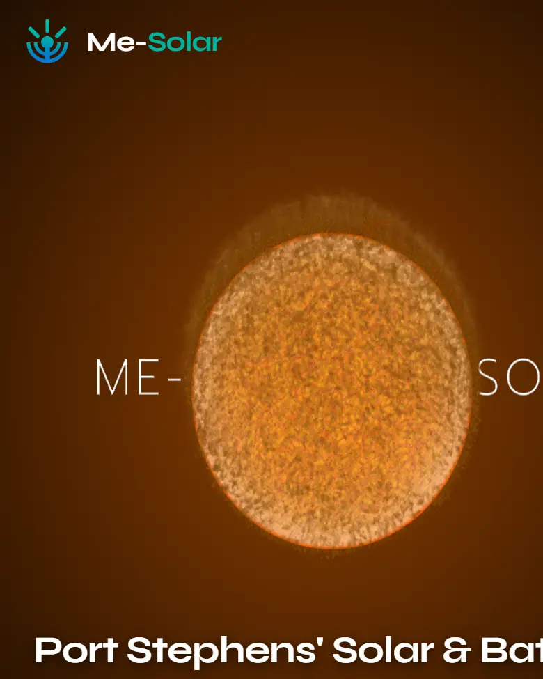 Me-Solar website homepage on a phone
